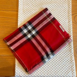 Burberry Lightweight Check Wool Silk Scarf